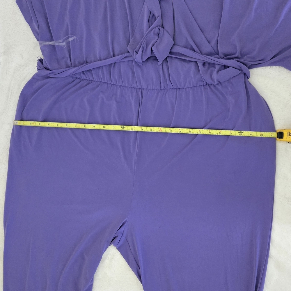 Lane Bryant Purple Jumpsuit with V-Neck and Defined Waist - Picture 11 of 13